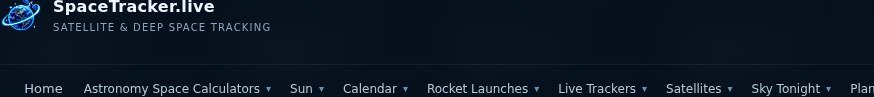 Live position and speed tiles on SpaceTracker.live. Example object: NORAD 25544.