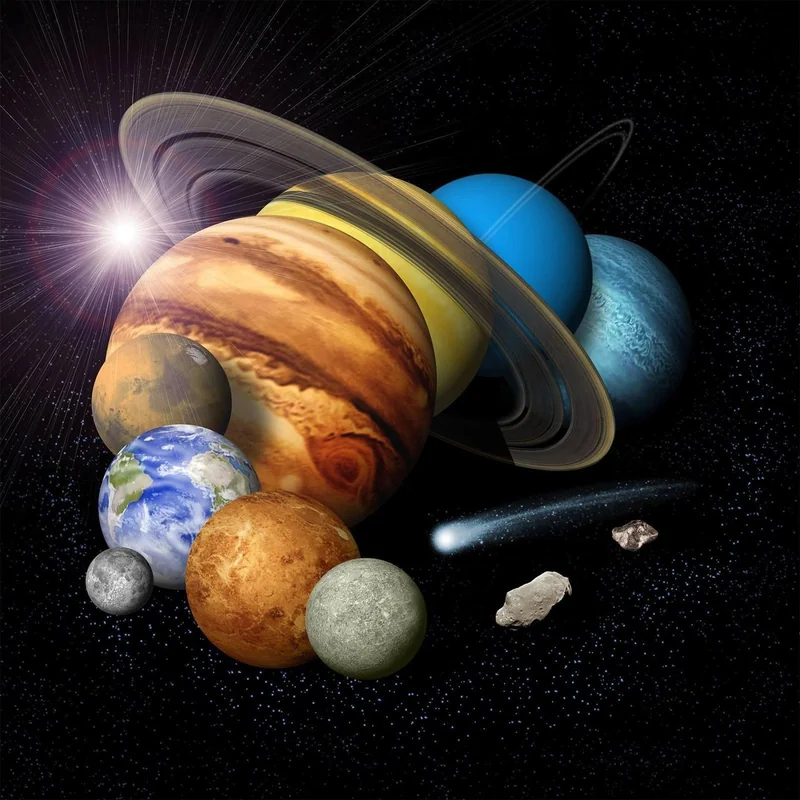 NASA Solar System montage showing the eight planets
